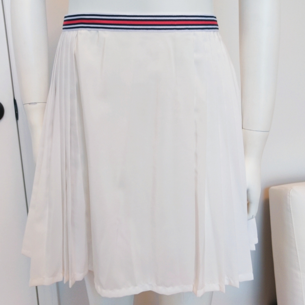 NWOT Silence + Noise White Accordion Pleat Skirt Large